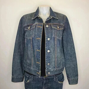 J. Crew Denim Jacket Medium Blue Vintage Wash Denim Jean Jacket Small